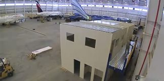 panel built modular office system aerospace hangar