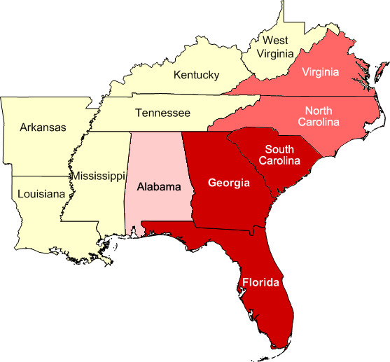 Map Of South Eastern States Driving Southeastern Infrastructure Growth | Industry Today