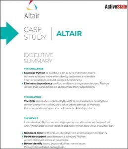 Altair Chooses ActiveState’s Python Solution