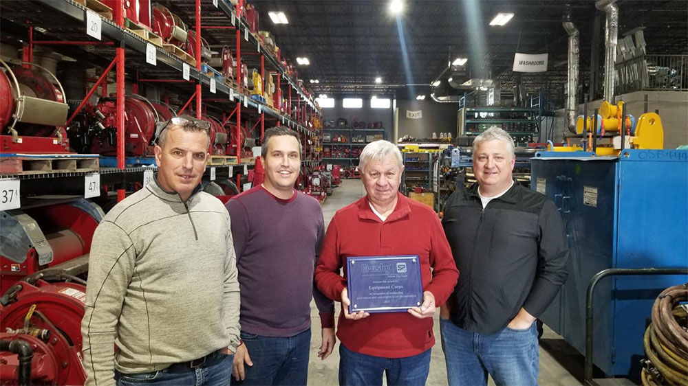 Canada’s Equipment Corps with the award.