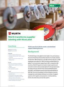 Wurth NiceLabel CaseStudy 220x300, Industry Today