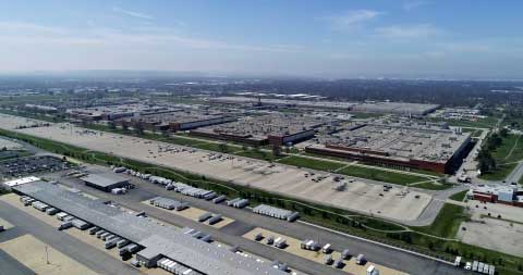 aerial view of ge appliance park in louisville ky