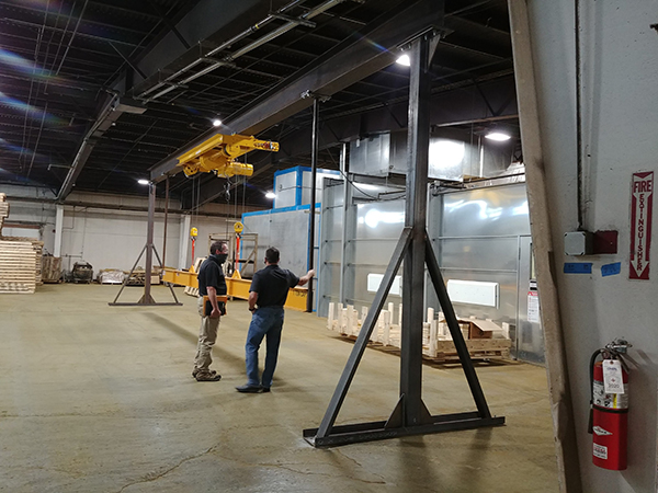 The system was assembled and tested onsite at HSI prior to shipment, including a load test.