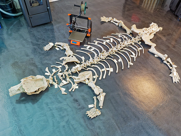 The completed wombat, with Prusa Mk3 for scale