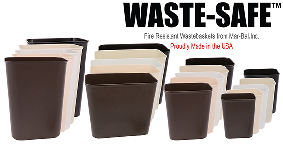 mar-bal fire resistant wastebasket waste-safe
