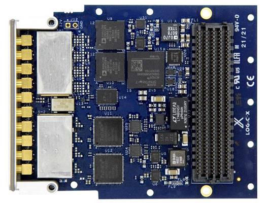 Logic-X has launched industry’s first 16-bit, high-speed 4-in-4-out analog-to-digital and digital-to-analog conversion FMC with LVDS interfaces.