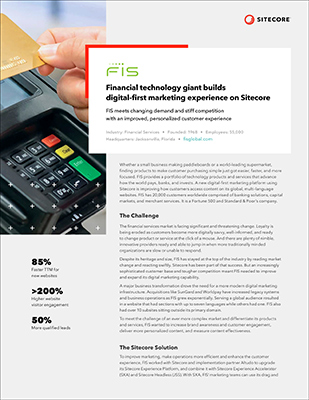 2022 Sitecore FIS Case Study, Industry Today