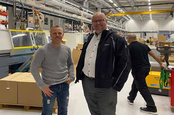 Andreas Rosell L Christian Funk R In New Fresh Warehouse In Vaxjo Sweden, Industry Today
