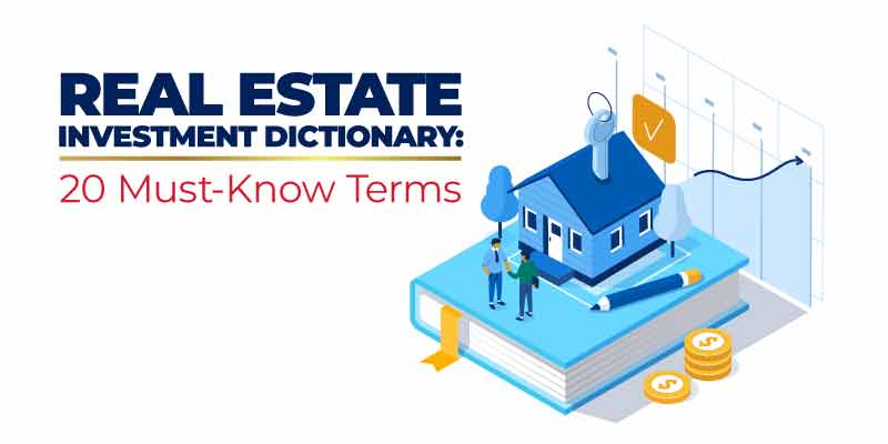 real estate investment dictionary infographic