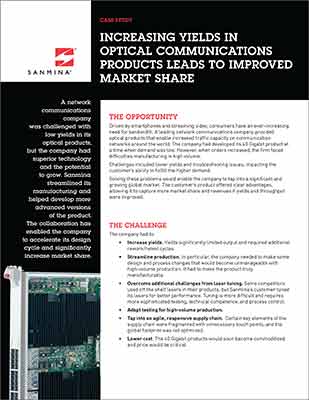 Sanmina Communications Optical Case Study Front, Industry Today