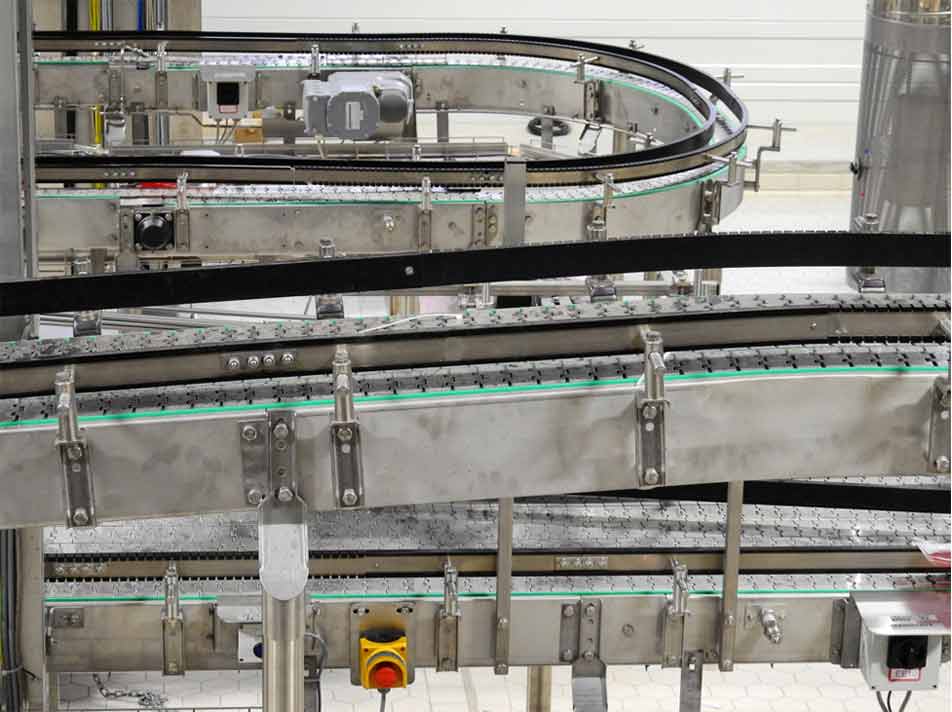 conveyor system guide rails