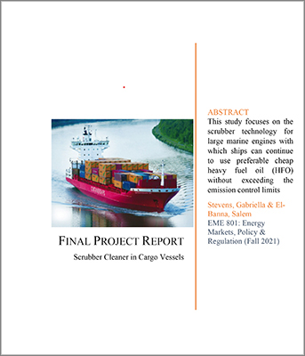 Scrubber Cleaner In Cargo Vessels Final Project Report, Industry Today