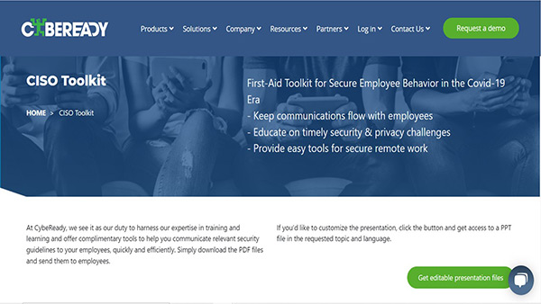 CybeReady Unveils CISO Training Toolkit, Industry Today