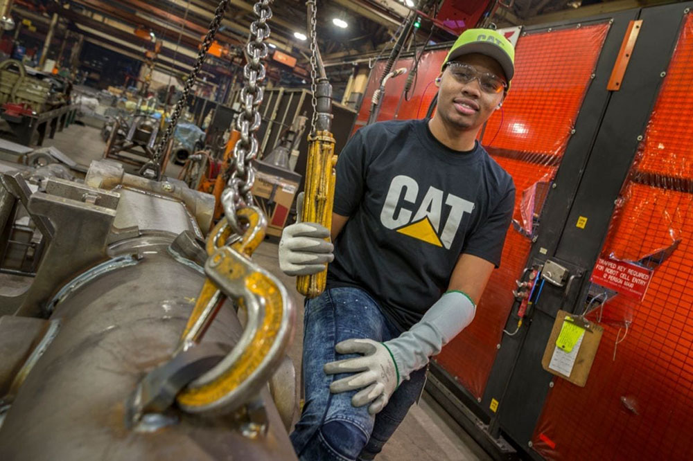Caterpillar Inc. is addressing the manufacturing skills gap by looking to untapped talent pools and partnering with local school districts.