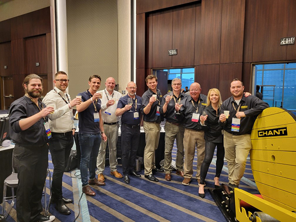 Chant, DLM’s AWRF team—from left to right: Hunter Styers, Martin Halford, Rasmus Carlsson, Jamie Woodcock, Thommy Andersson, Mason Chant, Phil Chant, Bill Rodgers, Sharon Mathis, and Alex Harris.
