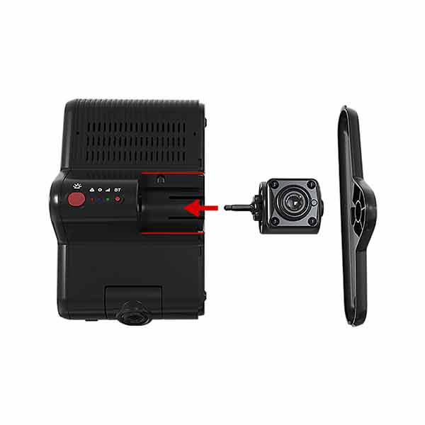 Start with the road-facing KP2 dashcam and add the 1” x 1” driver-facing camera at any time with a snap, eliminating the need to replace the original unit.