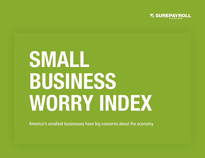 surepayroll small business worry index report