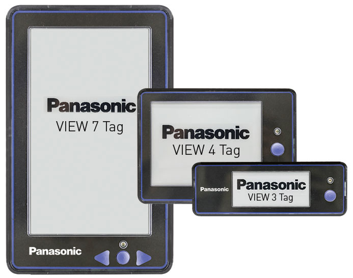 An example of an edge device, the Panasonic VIEW Tags combine the readability of e-Paper with the trackability of RFID.
