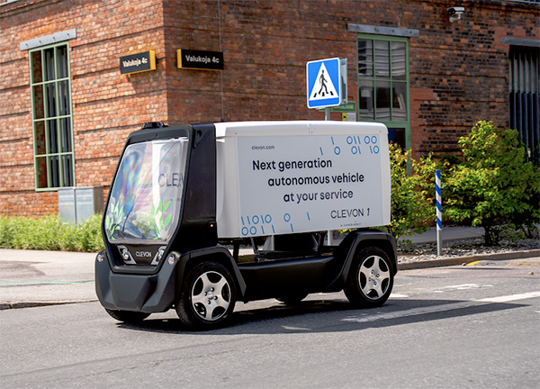 clevon autonomous delivery vehicle screen shot