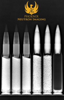 Munitions such as bullets demonstrate the usefulness of N-ray for energetic materials inspection.