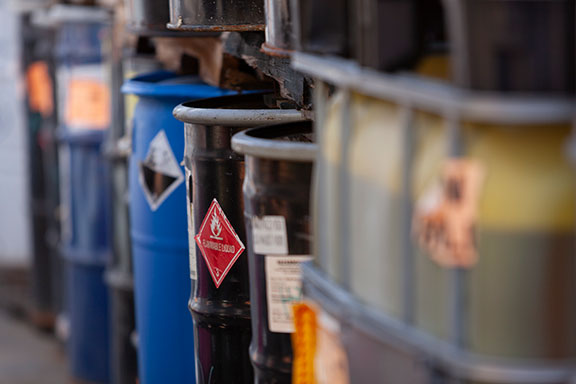 hazardous waste bins