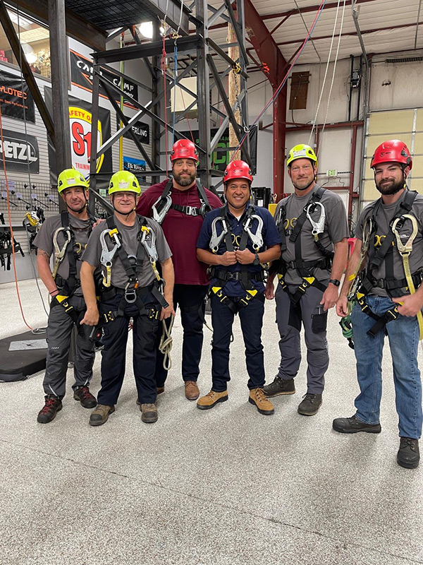 A team from Dellner Bubenzer USA took Safety One Training’s wind turbine climbing and rescue certification course.