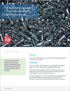 ita fasteners increased products life case study