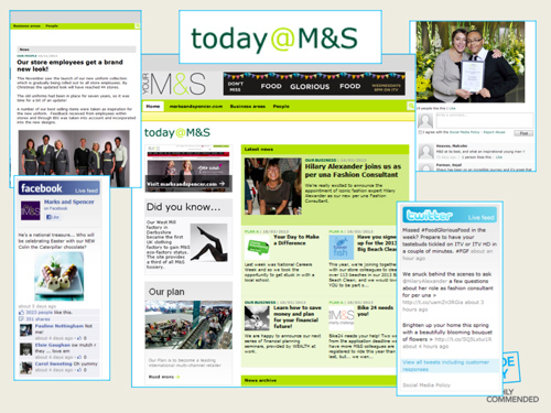 Creating a sense of community and learning more about colleagues professionally and personally was the main objective for M&S intranet.
