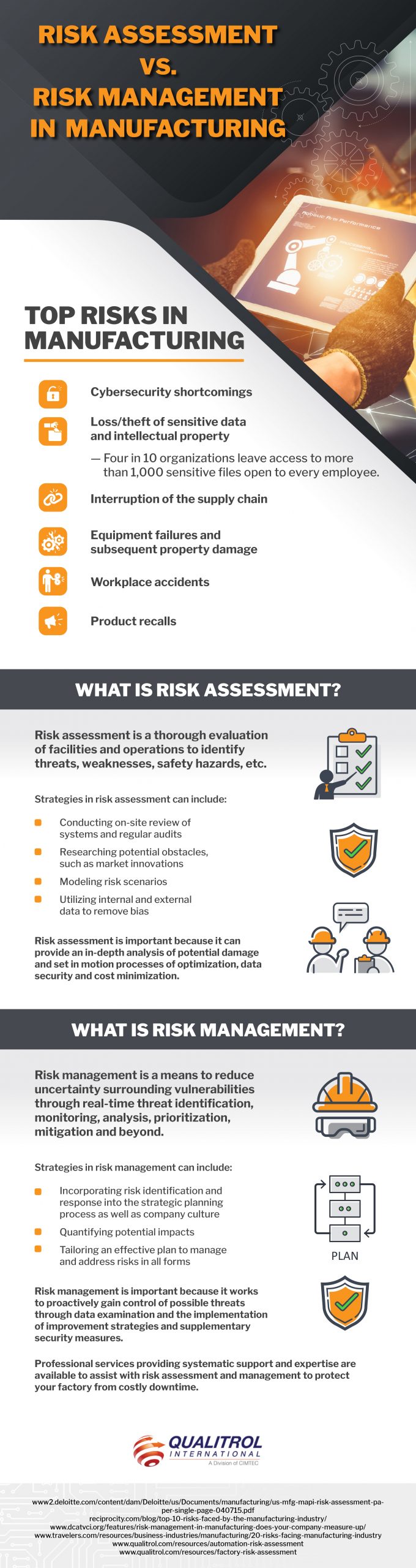 risk assessment vs risk management infographic qualitrol