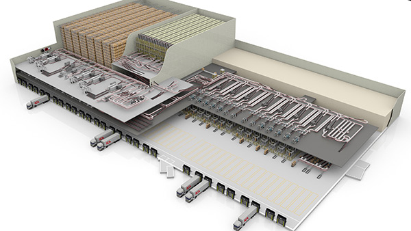 twg ica automated fulfillment center 3d layout