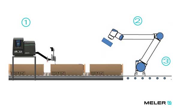 Meler Automatic Application Adhesive On Boxes On Conveyor, Industry Today