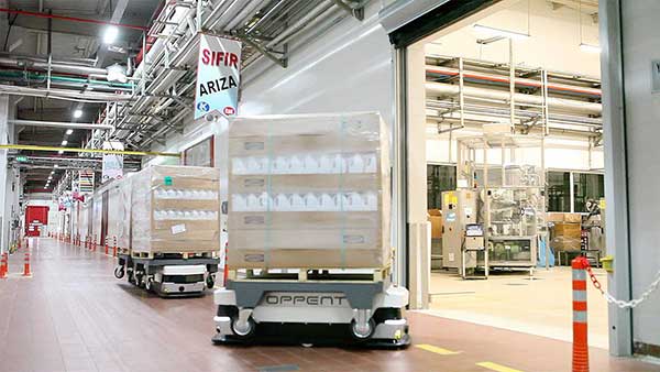 Autonomous Navigation Caption: Vehicles navigate warehouse and manufacturing floors enabled by autonomous navigation technology to allow increased efficiency.