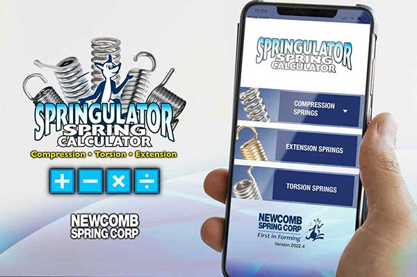 Newcomb Spring’s Springulator® Spring Calculator 2.0 is available on Google Play and the App store.
