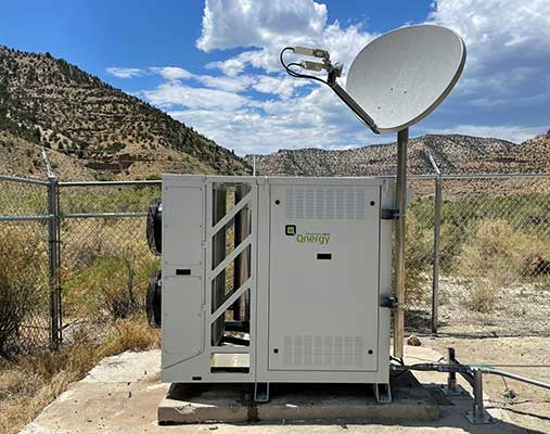 Utah USA Cathodic Protection site Satelite remote monitor installed