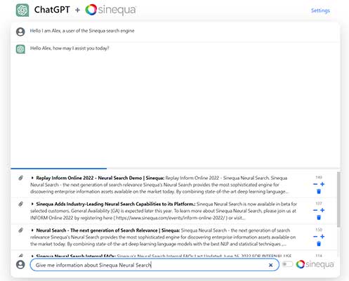 Sinequa Neural Search ChatGPT