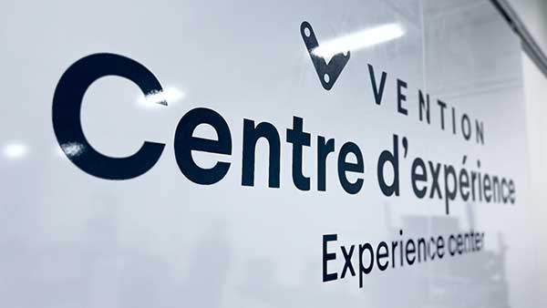 vention experience center sign