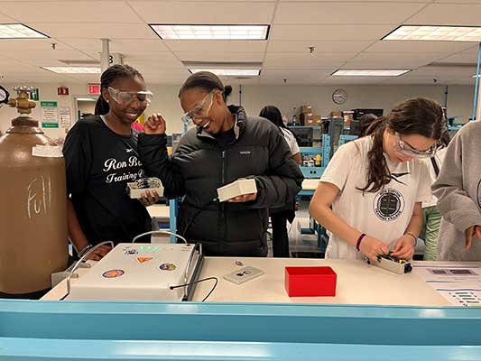 The RBTV Girls STEM Journey visited Waters Headquarters where they learned hands-on about chemistry, manufacturing, and engineering.