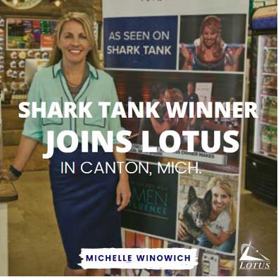 shark tank winner michelle winowich lotus display