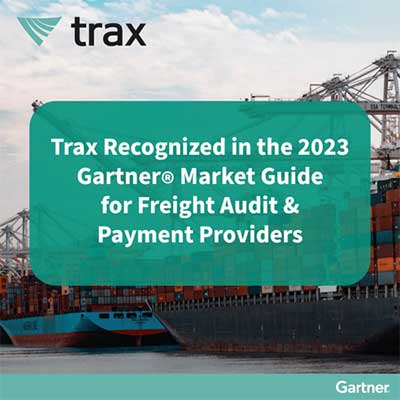trax gartner market guide freight audit 2023 banner