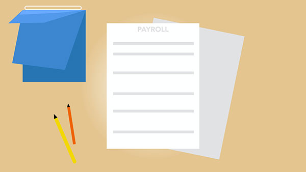 Artistic payroll graphic