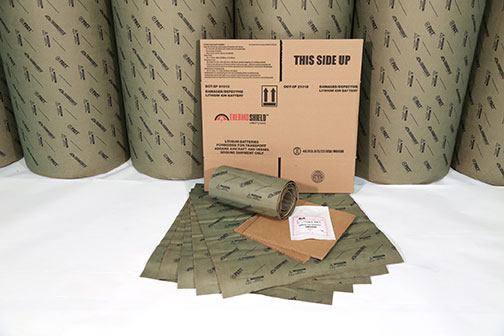 PACT® Thermo ShieldTM, created by Packaging And Crating Technologies in Watertown, CT will be featured at North America’s largest industry battery expo next month in Michigan. The manufacturer created the paper wrap to control dangerous lithium battery fires. 