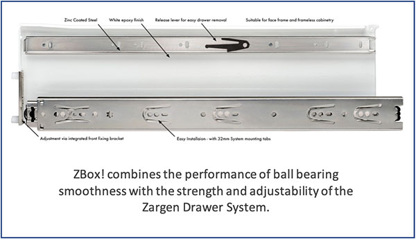 grass usa zbox drawer system close up