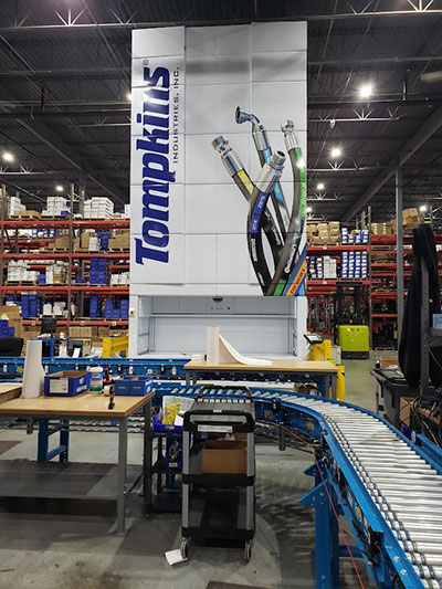 pathguide tompkins vertical lift automation system modula wrap