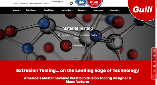 guill tool & engineering website screenshot
