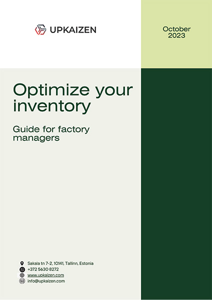 upkaizen optimize your inventory guide cover