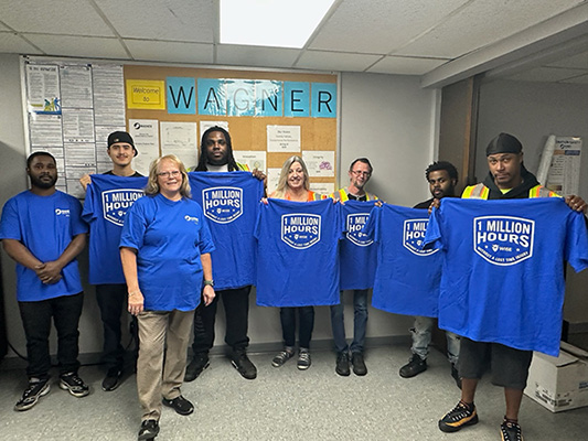 wagner logistics employees celebrating 1 million hours without lost time injury