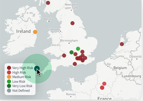 european map risk areas detected