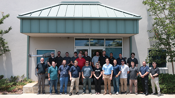 Members of the Aerobotix team at the company's Alabama headquarters.