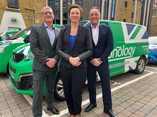 From left: Stephen Lynch, Commercial Director; Juliet Widdicombe, Associate Director;
Anthony Brown, Chief Operating Officer - Cleanology