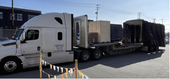 A Mantle system being shipped from Mantle headquarters to Spectrum Plastics Group. (Photo credit: Mantle)